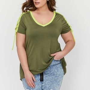 Love & Legend 1X Lace Up Sleeve Tunic Top